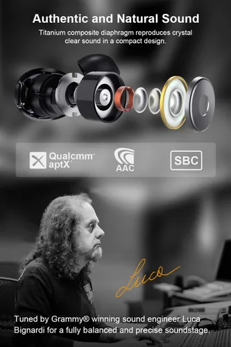 Vista 5 de 1MORE Auriculares inalámbricos auténticos [2ª generación], Bluetooth 5.0, tiempo de reproducción de 24 horas, auriculares estéreo intrauditivos