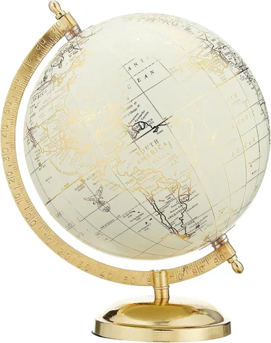 Vista 8 de Abbott Collection 57-LATITUDE-10 - Globo decorativo pequeño giratorio, dorado/negro, 11 pulgadas de alto Negro/dorado
