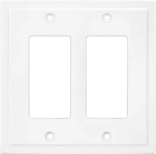 Vista 20 de Henne Bery Placa decorativa de pared con borde moderno, tapa de tomacorriente para cubrir enchufe, aleación de zinc maciza duradera