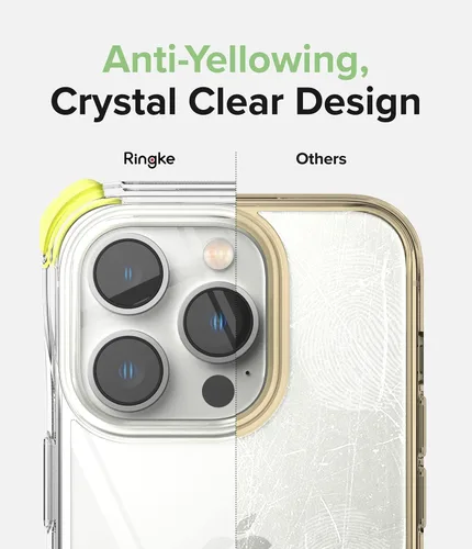 Vista 4 de Ringke Fusion Plus [Tecnología de doble bolsillo de aire] Funda compatible con iPhone 14 Pro Max de 6.7 pulgadas, funda protectora transparente a