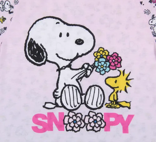 Vista 2 de INTIMO Peanuts Snoopy Woodstock Flowers Friends Camisón de dormir para niña