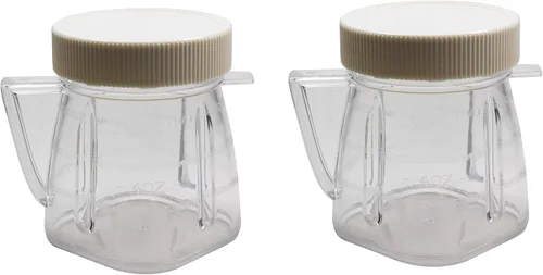 Vista 7 de Univen 1 taza (8oz) Mini tarro de licuadora con tapa sellada para licuadoras Oster y Osterizador, paquete de 6