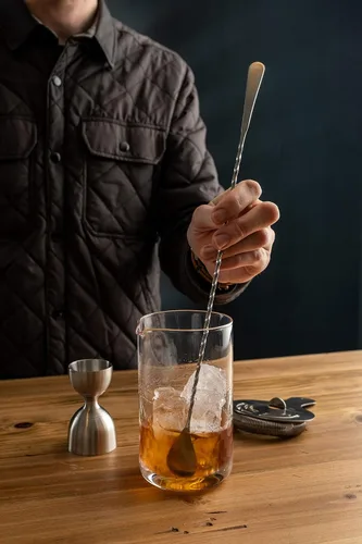 Vista 6 de Juego de herramientas de cóctel – 3 piezas de acero inoxidable 304 Essentials Bartender Kit incluye cuchara mezcladora de barra larga de 15