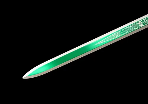 Vista 8 de Espada china Han Jian alto manganeso acero afilado hoja bestia protector de Verde