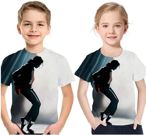 Vista 5 de Camiseta de manga corta con estampado 3D para niños y niñas