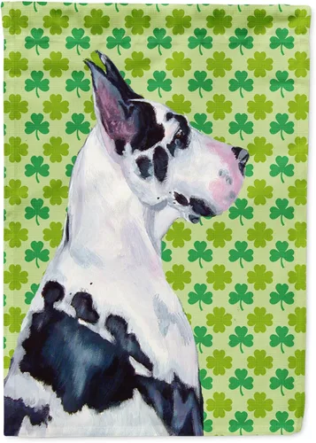 Vista 221 de Caroline's Treasures SS4442GF Affenpinscher Bandera de jardín con retrato de trébol del día de San Patricio para buzón, bandera decorativa