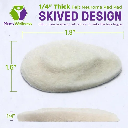 Vista 9 de Comfort - Almohadillas de fieltro metatarsiano para el neuroma para pies, 4 pares