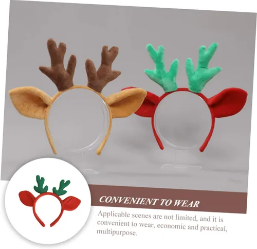 Vista 6 de Abaodam 5pcs Antler Headband Santa Claus Costume for Kids Christmas Elk Headband Antler Hair Hoops Disfraz De Santa Claus Para Adulto Elk Antlers