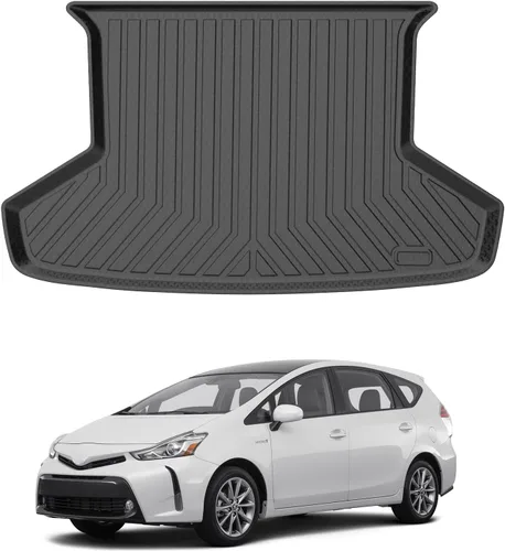 Vista 9 de Mixsuper Forro de carga para Rivian R1S 2022-2024 2025, alfombrilla para maletero para todo tipo de clima, para accesorios R1S, alfombrilla