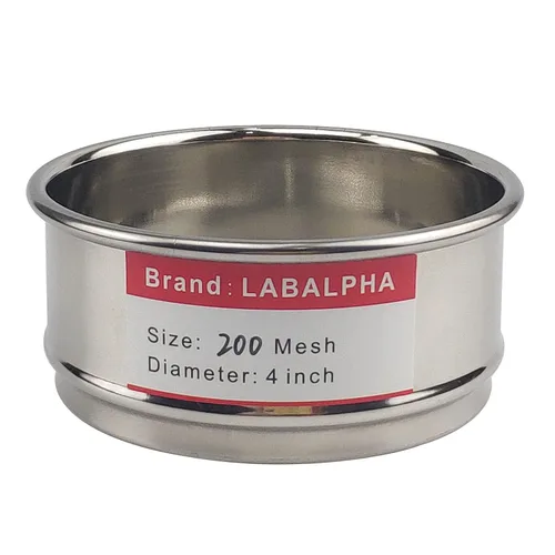 Vista 21 de LABALPHA Bandeja para tamices de laboratorio con tapa, 4'' de diámetro, acero inoxidable 304