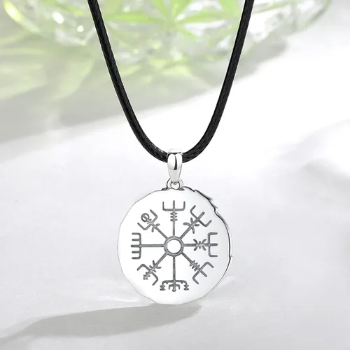 Vista 3 de Vito Collar vikingo de plata de ley 925 para mujeres y hombres, dragón vikingolobocaballoárbol de la vida, amuleto nórdico, joyería nórdica