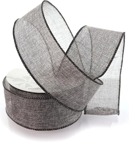 Vista 7 de Ribbon Traditions 815 - Cinta de arpillera con cable de 2.5 pulgadas, color crema, 10 yardas
