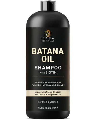 Vista 11 de INFINA ESSENTIALS Champú y Acondicionador con Aceite de Romero 16 fl oz cada uno con Aceite de Batana Fórmula Sin Sulfatos, Hidratante