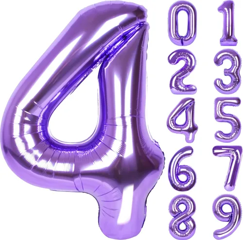 Vista 41 de Globos gigantes de números negros de 40 pulgadas, globos de aluminio de Mylar con helio para cumpleaños, globo número 0 para decoración de fiestas