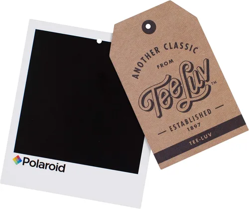 Vista 8 de Tee Luv Camiseta Polaroid Color Spectrum Logo para hombre, Blanco