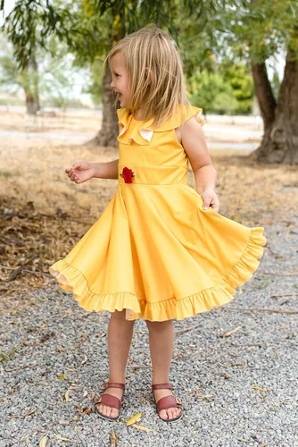 Vista 3 de Little Adventures Vestido de princesa amarillo de belleza