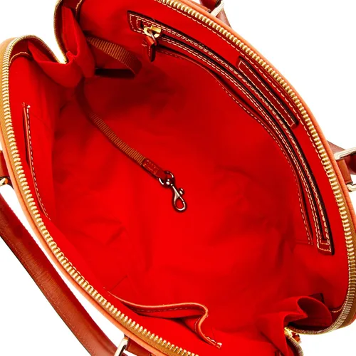 Vista 3 de Dooney & Bourke - Bolsa con cremallera y cremallera con textura granulosa, Coral