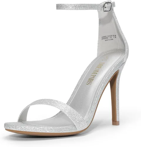 Vista 18 de DREAM PAIRS Sandalias de tacón alto para mujer Negro/Gamuza