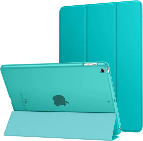 Vista 39 de MoKo Funda para iPad 9.7 2018/2017 de 5ª / 6ª Generación - Funda delgada y ligera con soporte para Smartphone con parte trasera translúcida