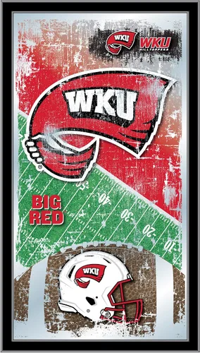Vista 65 de Espejo de fútbol Appalachian State de 15" x 26" por Holland Bar Stool Company Appalachian State University