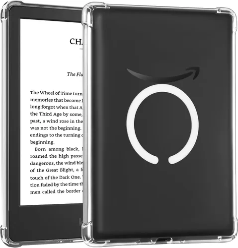 Vista 31 de iDLEHANDS Funda magnética transparente para Kindle Paperwhite de 7" de 12ª generación 2024 y Kindle Colorsoft - con AirBag compatible con iPhone