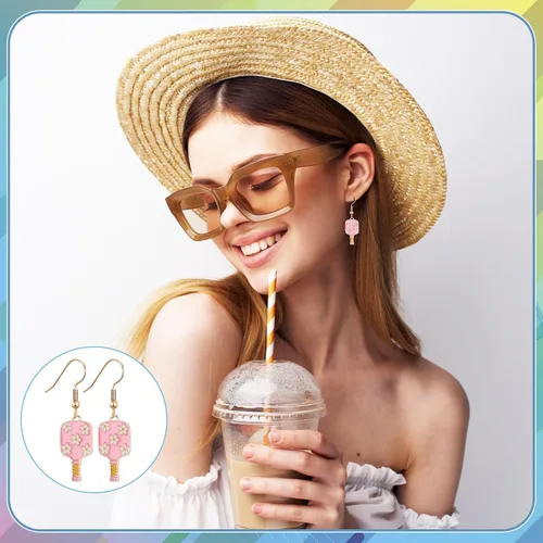 Vista 6 de Nosiny 6 pares de aretes deportivos para mujer, aretes de juego, joyería de fútbol, voleibol, sóftbol, fútbol, tenis, golf, dentista, enfermera