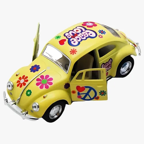 Vista 5 de KiNSMART - 1967 Volkswagen Classical Beetle 5 pulgadas, escala 1:36, modelo de metal fundido a presión con acción de retroceso