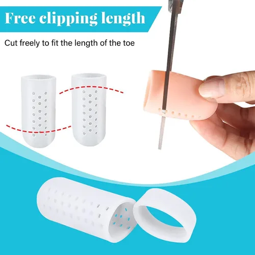 Vista 5 de Protectores de dedos grandes, 8 unidades de silicona para dedos grandes y puntera de gel para hombres y mujeres, para evitar el alivio del dolor