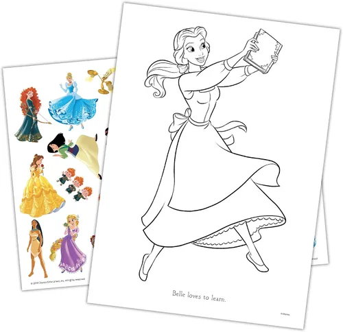 Vista 2 de Disney Princess Jasmine 48 Páginas Colorear y Libro de Actividades con Tatuajes Bendon 45654