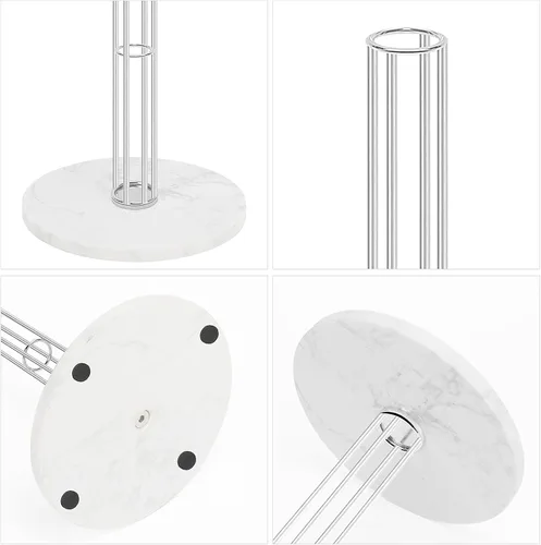 Vista 7 de NearMoon Soporte para toallas de papel, dispensador de toallas de papel de metal resistente con base de mármol, tamaño estándar o jumbo para Acabado