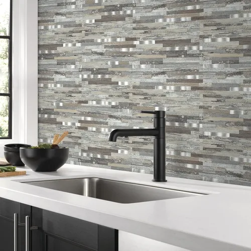 Vista 2 de 10 Piezas de Azulejos de Mosaico de PVC para Despegar y Pegar, para Salpicaduras de Cocina, Etc