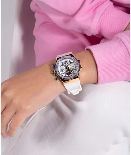 Vista 4 de GUESS Reloj para mujer de 1.417 in, BlancoDos TonosBlanco, GW0553L2-AMZUK