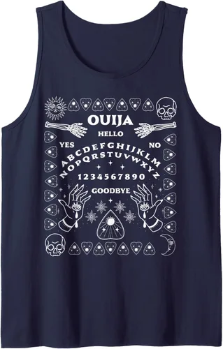 Vista 8 de Ouija Junta Planchette Tank Top Negro
