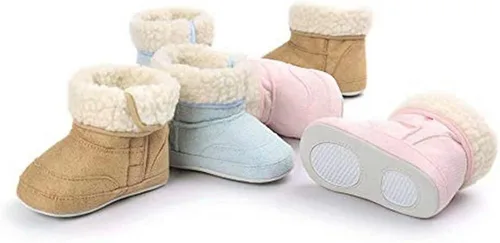 Vista 4 de LIVEBOX Prewalker Botas de invierno para bebés y niñas con suela antideslizante suave de alta calidad