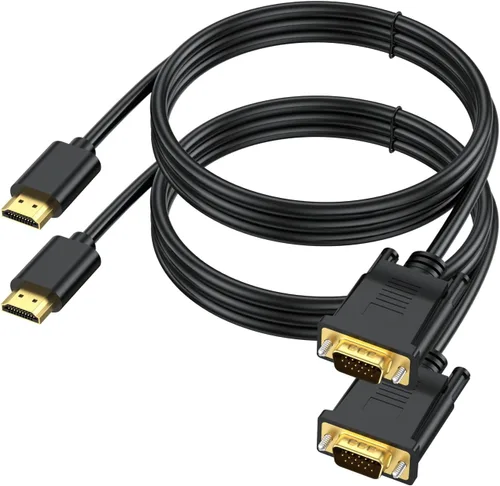 Vista 14 de Cable HDMI a VGA de 3.3 pies, cable HDMI a VGA (hombre a macho) Cables de video HD 1080P compatibles con computadora, computadora de escritorio