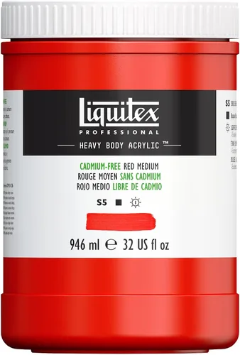 Vista 120 de Liquitex Pintura acrílica profesional de alto espesor, envase de 473 ml, tono carmesí alizarina permanente Alizarin Crimson Hue Permanente