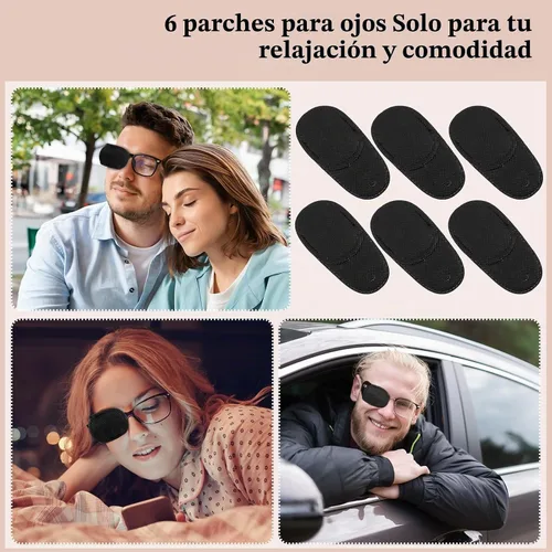 Vista 7 de 12 parches para los ojos, cómodos parches para el ojo izquierdo o derecho, para uso médico profesional, cobertura de un solo ojo, reutilizables