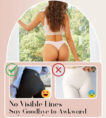 Vista 3 de CUTE BYTE Tangas de algodón para mujer, sexy, transpirables, elásticas, hipster, ropa interior de algodón, paquete de 6, XS-XL