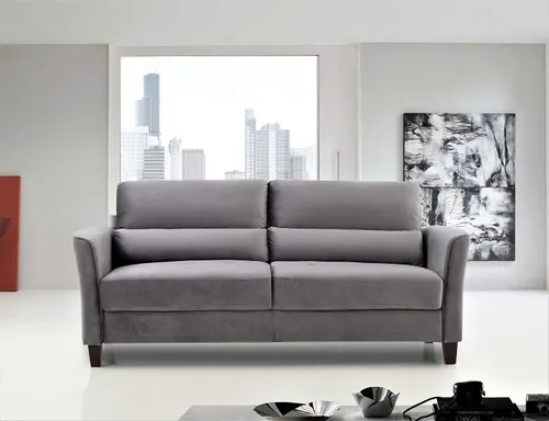 Vista 9 de Container Furniture Direct Stoughton - Sofá biplaza tapizado moderno de mediados de siglo con brazos inclinados para sala de estar, 57.88 pulgadas
