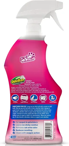 Vista 7 de OdoBan Pet Solutions Oxy - Removedor de manchas, fabricado en los Estados Unidos, paquete de 2, aerosoles de 32 onzas cada uno, y concentrado