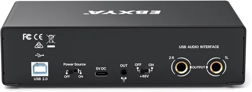Vista 3 de Interfaz de audio EBXYA 2x2 - Tarjeta de sonido de grabación USB de 24 bits/192 kHz