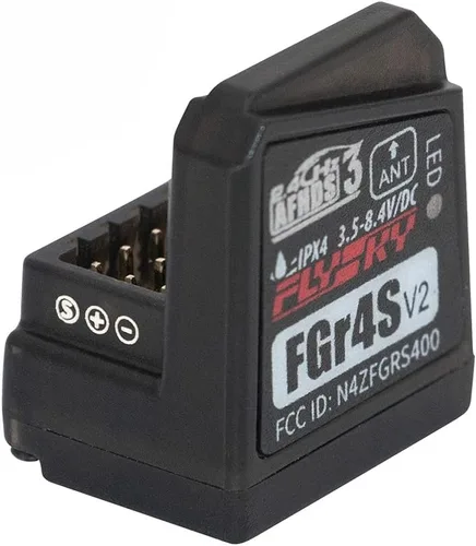 Vista 3 de HOBBYMATE Flysky Noble NB4 Receptor FGR4S V2 bidireccional 4 canal PPM IBUS salida antena interna
