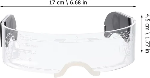Vista 5 de BESTOYARD Gafas futuristas neón rave gafas luminosas Gafas LED Gafas de fiesta accesorios brillantes gafas transparentes para ropa niño LED Gafas