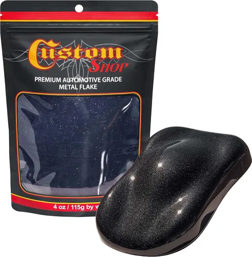 Vista 21 de Custom Shop - Purpurina metálica para pintura automotriz, oro brillante, 4 oz, micro escamas de metal de 0.004" para pintura de automóviles, aditivo
