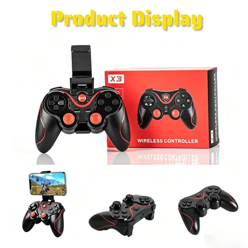 Vista 6 de Yoidesu X3 Gaming Controller for Android for IOS Mobile Phone TV Computer CP VR, Dual Vibration Wired BT Game Remote Gamepad Joystick with Built in