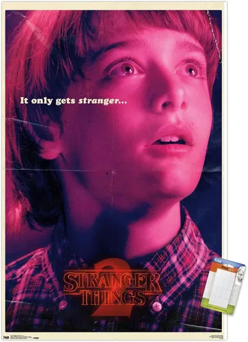Vista 9 de Netflix Stranger Things: Season 2 - Póster de pared de Will Wall, 22.4 pulgadas de largo x 14.7 pulgadas, versión enmarcada de madera de granero