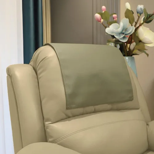 Vista 7 de Funda para reposacabezas prémium para silla reclinable, protector de reposacabezas reclinable de piel sintética ignífuga, resistente al desgaste