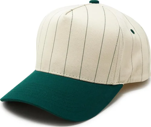 Vista 32 de Funky Junque - Sombreros Snapback de Lona Vintage de Dos Tonos Rayas a rayas - Rojo/Beige