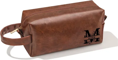 Vista 73 de Bolsa de Aseo Personalizada con Nombre Regalos para Hombres, Aniversario Navidad San Valentín Día del Padre Cumpleaños Regalos para Esposo Papá