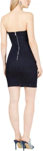 Vista 2 de GUESS Vestido ajustado sin tirantes de mezclilla Deco para mujer, Lavado Orson